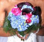 wedding flowers florist- Blue,Black and hot p ...